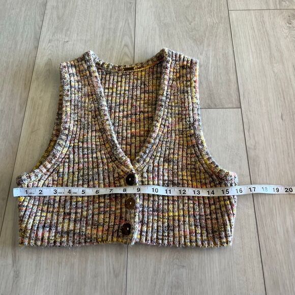 Free People Mystic Island Sweater Vest size S - Picture 2 of 8
